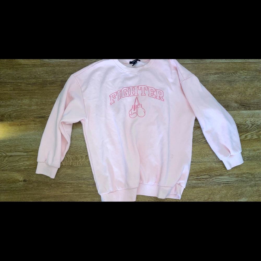 Forever 21 Pink Fighter Crewneck